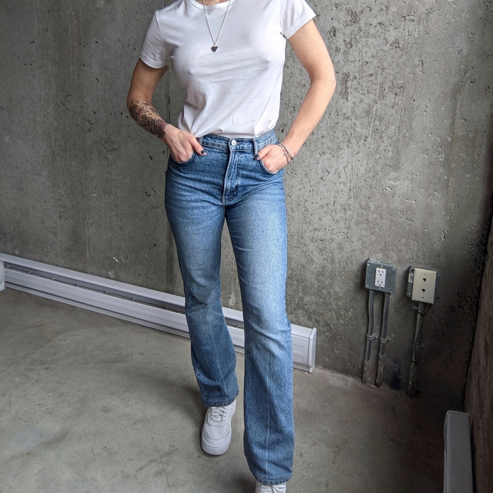 Reformation High Waist Straight Leg Stretch Denim Jeans Size 26